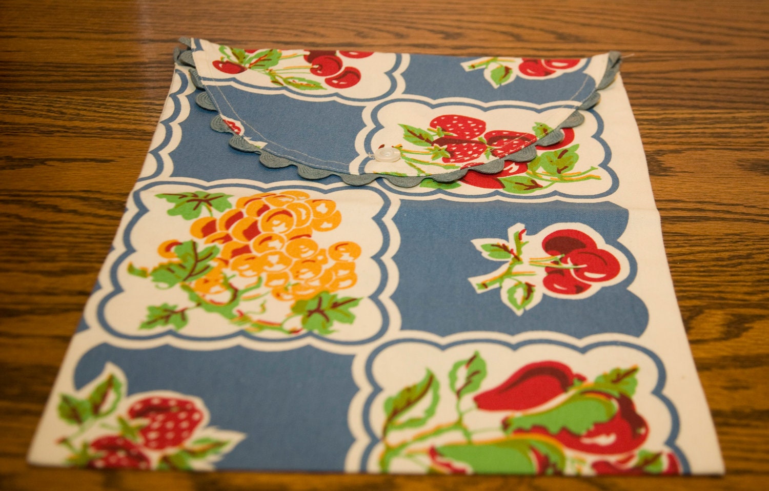 Vintage Print Cloth Bag / Table Cloth Fabric Bag