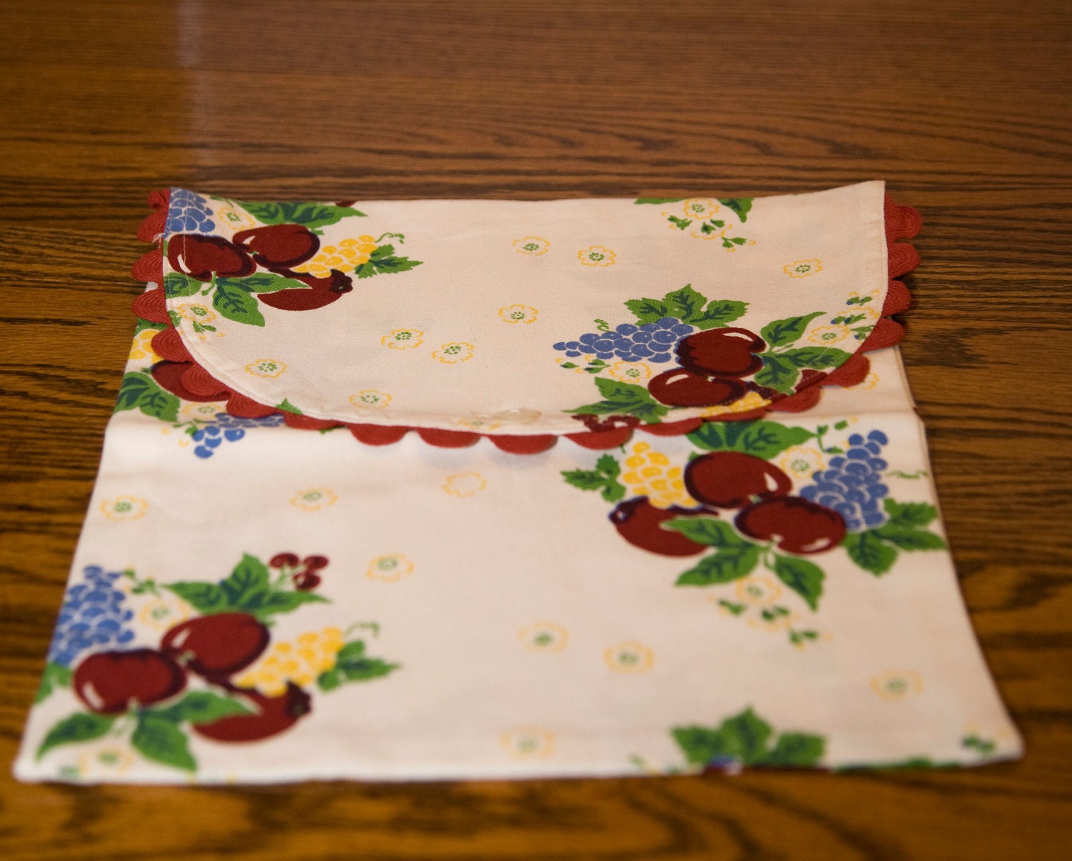 Vintage Print Cloth Bag / Table Cloth Fabric Bag