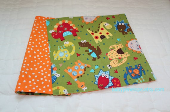 Children Reusable Reversible Lunch Cloth Napkin - Dinosaurs - Ready to Ship
