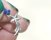 Tibetan Silver Shooting Star on Hemp Wish Bracelet or Anklet - Also available in Different Colored Hemp