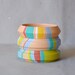 NEW Pastel colours handpainted wooden bracelet (II)- set of 3