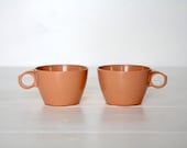 Vintage Texas Ware Cups - Peach Melamine