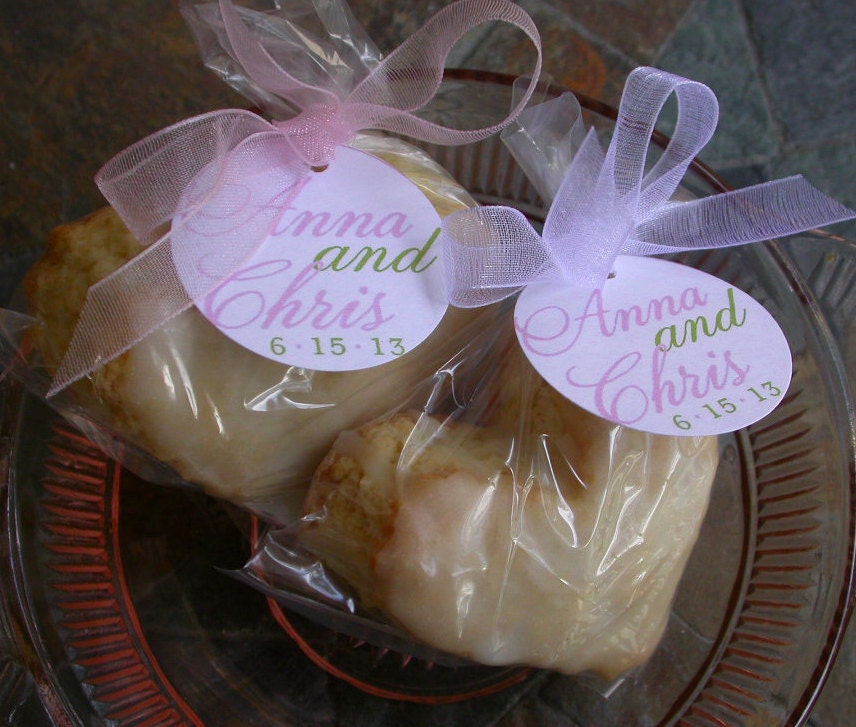 Wedding Favor Tags for cake pops, lollipops and cookie favors - 1.5 inch custom personalized tags Il_570xn