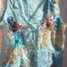 SALE Lovely Unique Turquise  Cotton Jacket/Vest /Corset/Bolero Laces COTE d'AZUR Hippi Victorian Antique Boho  Wilde Summer very Feminine