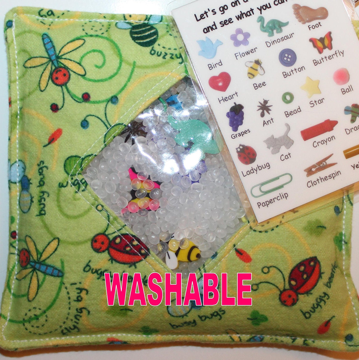 I Spy Bag - BUSY BUGS Treasure Hunt with Picture Card - All sales helps support our sports activities and summer camps.