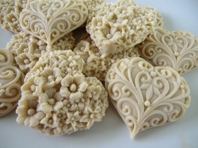 100 Heart Soap - baby shower favor, wedding favor