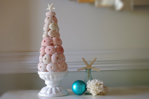 Beach Decor Sea Urchin Tree - 11 in tall