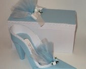 Paper Shoe and Box Something Blue Decoration Centerpiece
