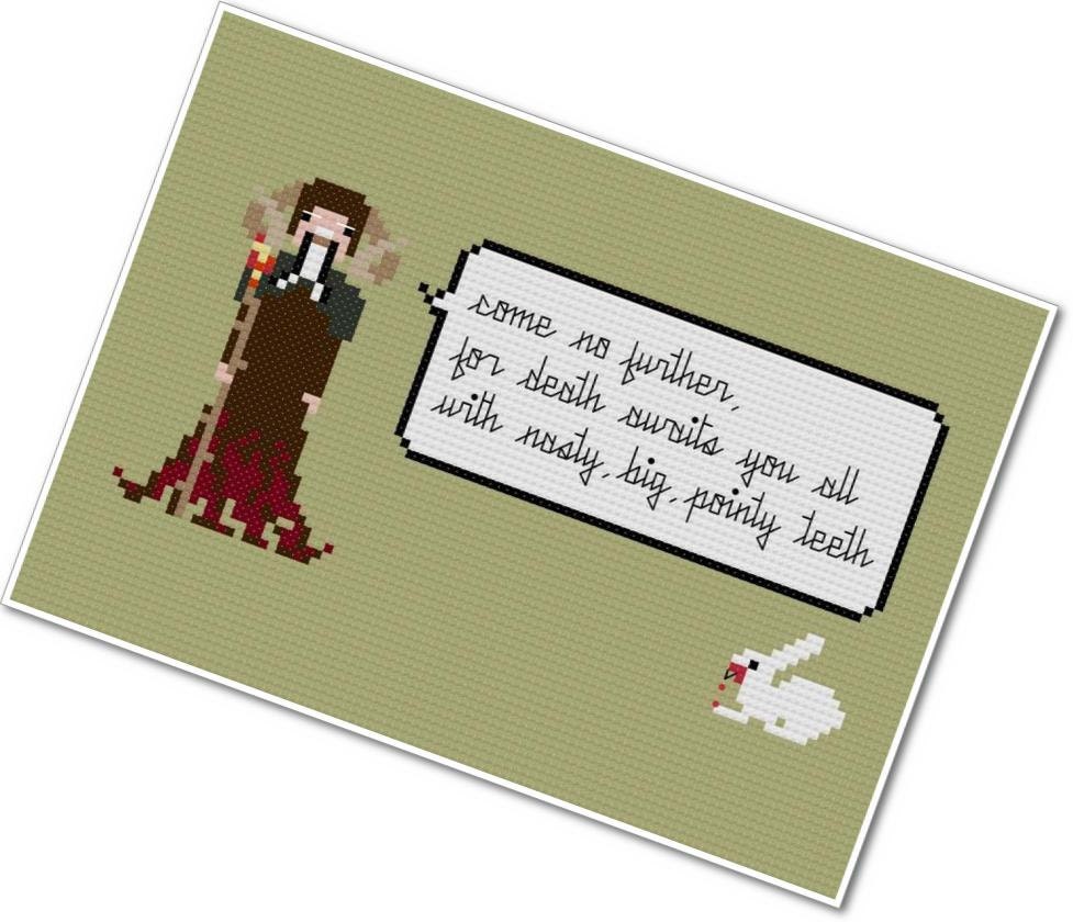 Pixel People Quoteables - Tim the Enchanter - PDF Cross-stitch Pattern - INSTANT DOWNLOAD
