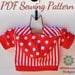 Dog Clothes PDF Sewing Pattern - Small Dog T Shirt, Hoodie S204 - 5 Sizes Included, Pullover Style With or Without Hoodie Options