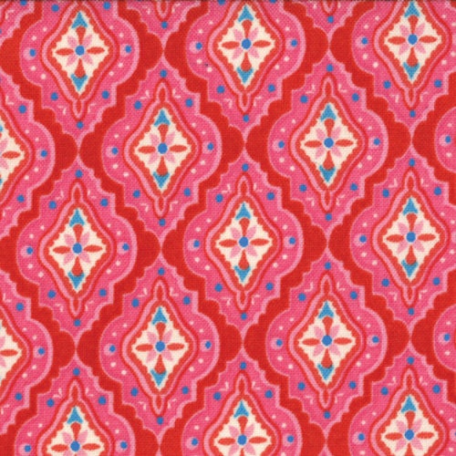 Gypsy Girl - Medallion Diamond in Scarlet Red by Lily Ashbury for Moda Fabrics