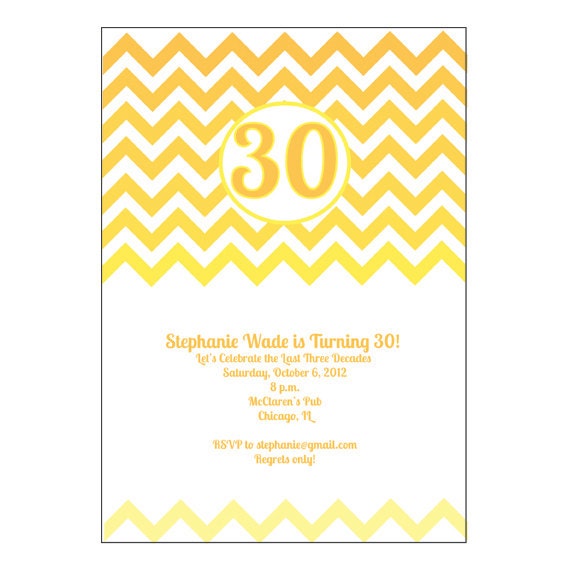 Chevron Ombre Invitation