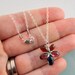 Gemstone Necklace Garnet Rhodolite Iolite AAA Semiprecious Red Raspberry Navy Wire Wrapped Sterling Silver Jewelry Complimentary Shipping
