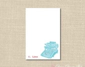 Personalized Note Cards - Vintage Typewriter Sketch  - Set of 10 with Envelopes - Gift Packaged