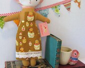 Wee Wonderfuls "I Heart You" Folklore Cloth Doll