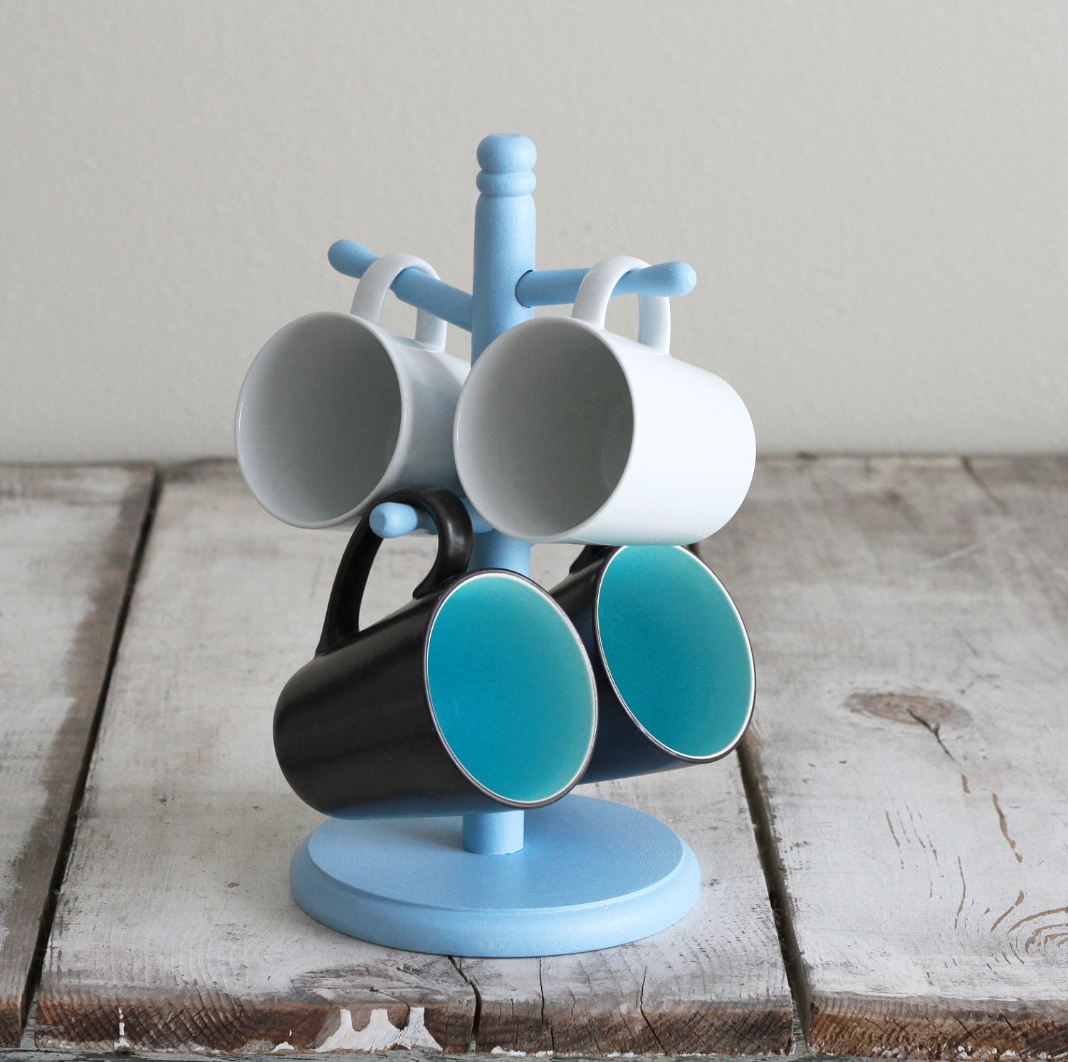 Light blue coffee mug holder
