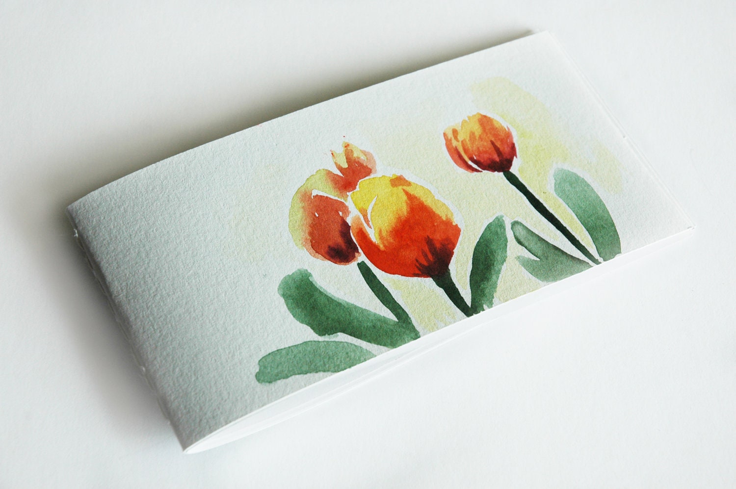 Tulips Sketchbook Notebook Travel Journal Watercolors Gardener Flower