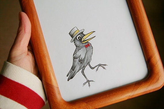 Little Crow 5 x 7 Teetoo Art Print