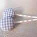 Button Hair Pins -  Fabric Bobby Pins