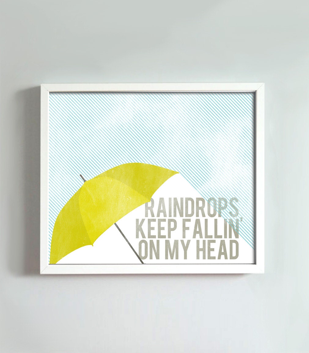 8x10 Raindrops print