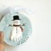 Pop out Snowmen foot print ornament up to 6months