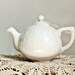 White lace teapot hand painted