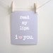 Wedding Signage, Wedding Decor, Love Print, 8x10 Print, Grey, Gray, Red, Custom Color, Heart, Lips, Read My Lips. I Love You.