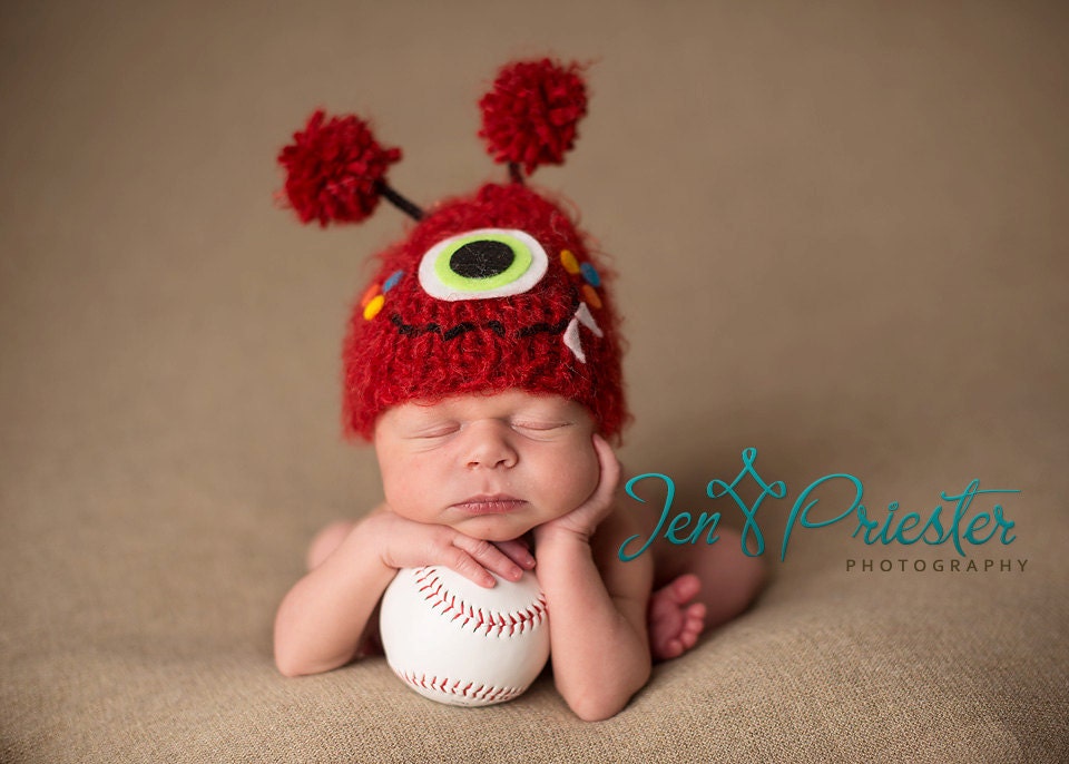 Sale 20% off now monster Baby hat Sizes Preemie to 12 months great photography prop