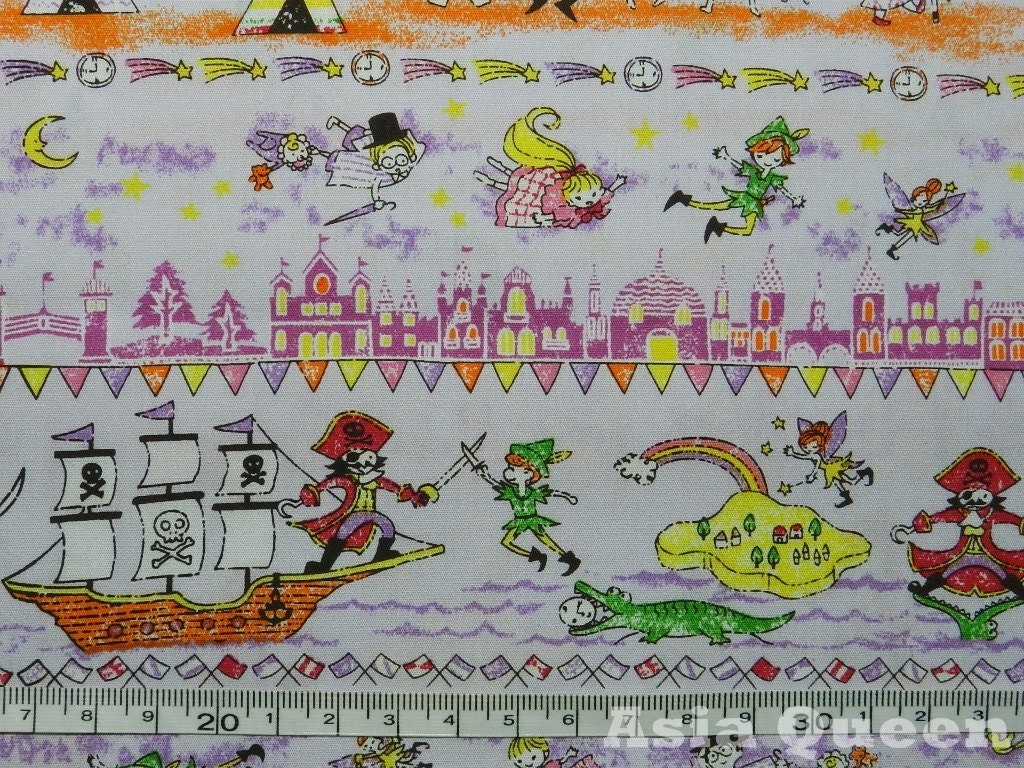 Cotton fabric - Peter pan - purple - half yard