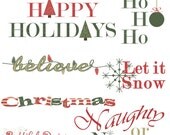 Christmas Word Art - Personal or Commercial Use - Vintage Christmas Set 1 (402) Il_170x135