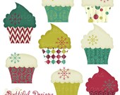 50% Off Sale Christmas Cupcake Clip Art - Personal or Commercial Use - Deck The Halls (417) Il_170x135