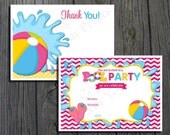 Pool Party Birthday Invitation - Fill in the blank - INSTANT DOWNLOAD Il_170x135