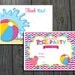 Pool Party Birthday Invitation - Fill in the blank - INSTANT DOWNLOAD