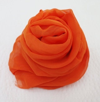 wide solid chiffon 1yard (58 x 36 inches) 48951-4 orange