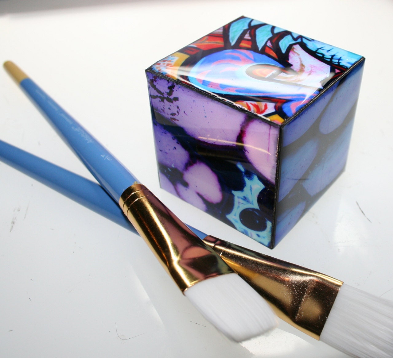 Photo Cube St. Louis Graffiti Handmade Resin Block