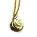 Flower Locket Necklace Mother Daughter Jewelry Wedding Jewellery Yellow Gold Chain White Pendant Bride Bridesmaid Dainty Picture Rose