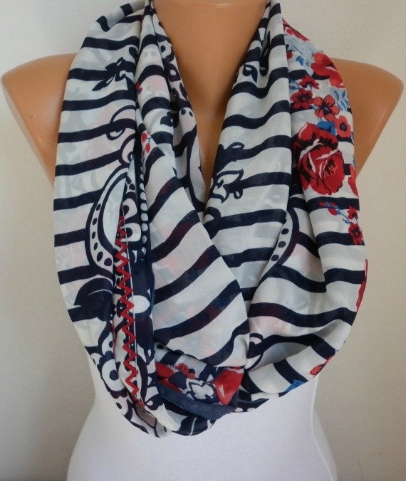 Infinity Scarf Shawl Circle Scarf  Loop Scarf Summer Scarf Gift -fatwoman