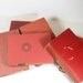Salmon Peach Decorative Books, Vintage Photo Props, Vintage Wedding Decor
