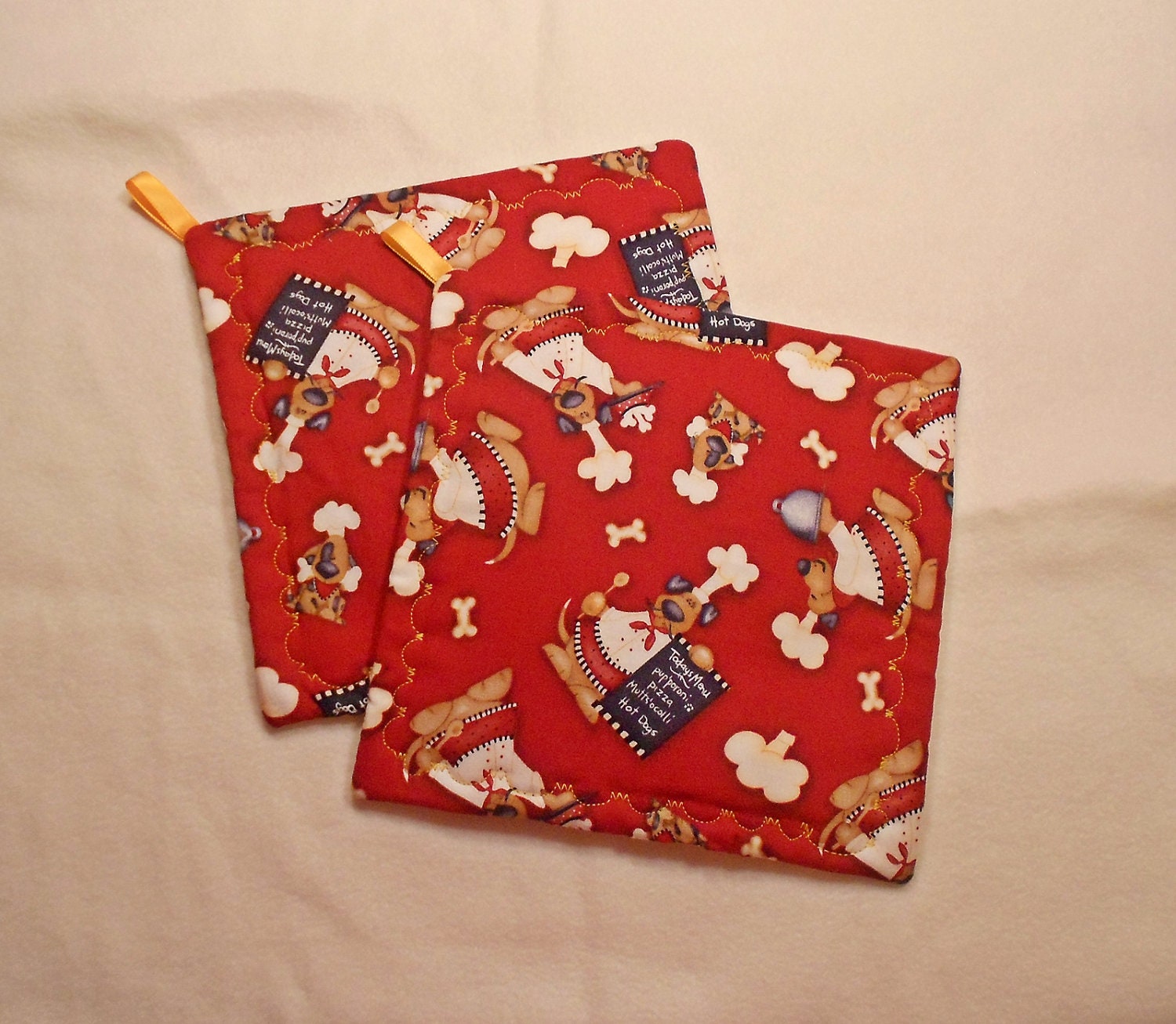 Dog Chef Pot Holders (Set of 2)