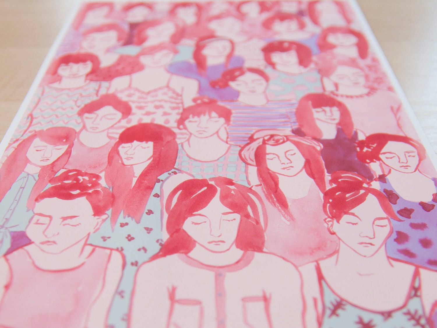 Girl Crowd Print