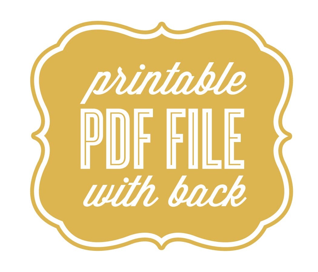 Printable PDF Invitation File with Patterned Backs // YOUR CHOICE