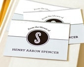 Monogrammed Bookplates, Custom Bookplate Sticker // Fathers Day Gift // SIMPLE MONOGRAM
