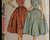 Simplicity 4641 Misses Lovely Mother Daughter Day Dresses Vintage 50s Sewing Pattern Sz 18
