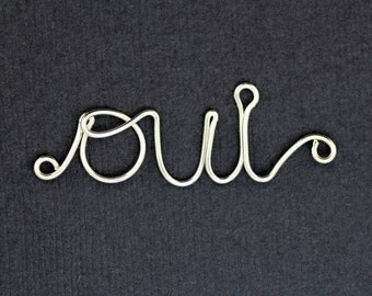 Oui Bracelet : Original Silver Handwritten Cursive Wire 'OUI' Bracelet with Cotton Cord, Adjustable Closure, Crimp Beads