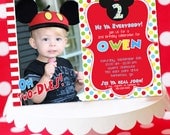 Mickey Mouse Invitation, Thank You Note, Address Labels and Envelope Seals - Clubhouse Photo Invitation by Amanda's Parties TO GO