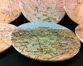 Algeria map coasters - Algeria, Africa - set of 6