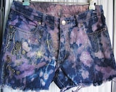 Upcycled denim shorts UNIVERSE cut offs size small