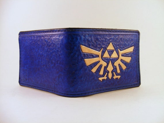 Zelda Hyrule Crest Hand-Tooled Leather Wallet