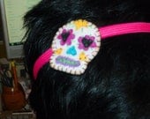 Sugar Skull Day of the Dead Felt Embellished Headband