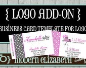 Business Card Template add-on to go with any logo purchased from Modern Elizabeth